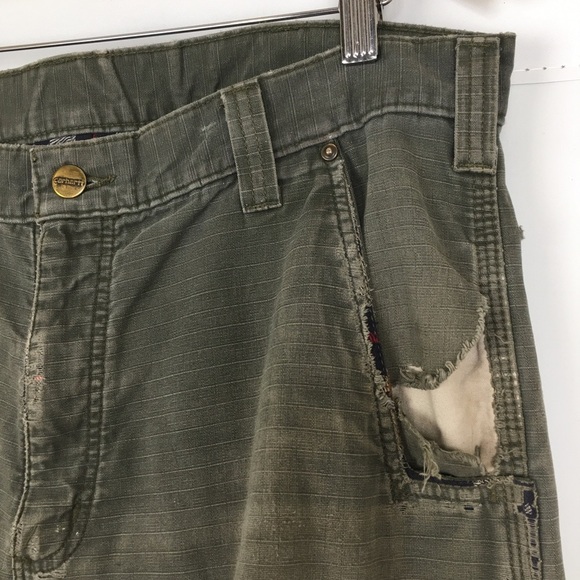 Carhartt Men's Distressed Relaxed Fit Cargo Carpenter Work Pants - Picture 5 of 15